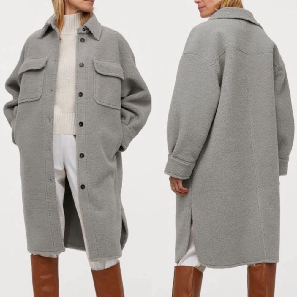 H&M Faux Sherling Shacket.